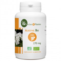 Aubépine Bio - 270 mg - 200 gélules végétales - Herbes & Plantes