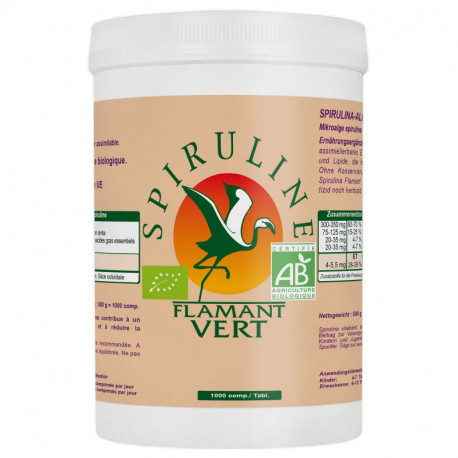 Spiruline Bio - 1000 comprimés à 500 mg