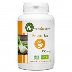 Fenouil Bio - 250mg - 200 gélules végétales - Herbes & Plantes