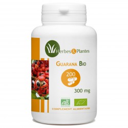 Guarana Bio - 300mg - 200 gélules végétales - Herbes & Plantes
