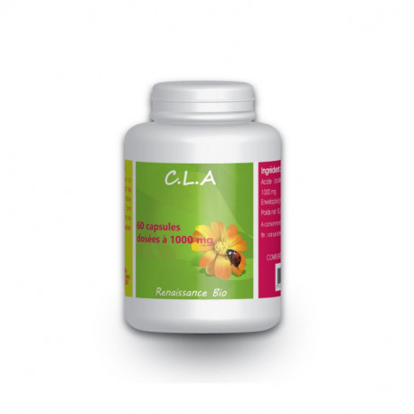 CLA - 60 capsules dosées 1000 mg- Acide Linoléique conjuguée