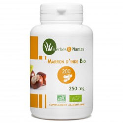 Marron d'Inde Bio - 250mg - 200 gélules végétales - Herbes & Plantes