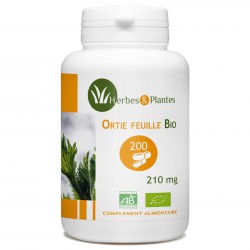 Ortie Bio Feuille - 210 mg - 200 gélules végétales - Herbes & Plantes