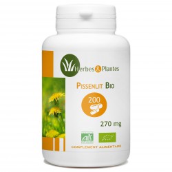 Pissenlit Bio - 270 mg - 200 gélules végétales - Herbes & Plantes