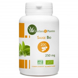 Sauge Bio - 250 mg - 200 gélules végétales - Herbes & Plantes