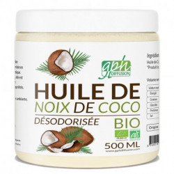 Huile Noix de coco désodorisée Bio - GPH