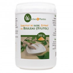 Xylitol sucre de Bouleau (poudre) - 500g - Herbes & Plantes