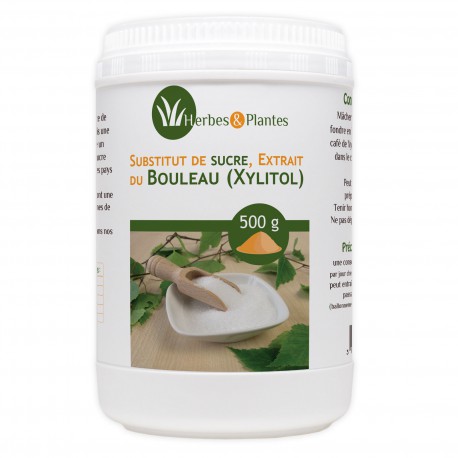 Xylitol sucre de Bouleau (poudre) - 500g - Herbes & Plantes