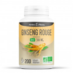 Ginseng Rouge Bio - 300 mg -200 gélules végétales - Herbes & Plantes