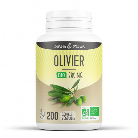 Olivier Bio - 200 mg - 200 gélules végétales - Herbes & Plantes