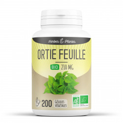 Ortie Bio Feuille - 210 mg - 200 gélules végétales - Herbes & Plantes