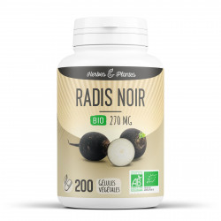 Radis Noir Bio - 270 mg - 200 gélules végétales - Herbes & Plantes