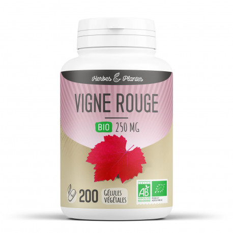 Vigne Rouge Bio - 250 mg - 200 gélules végétales - Herbes & Plantes