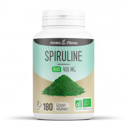 Spiruline Bio - 400 mg - 180 gélules végétales - Herbes & Plantes