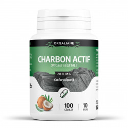 Charbon végétal -100 gélules à 200 mg