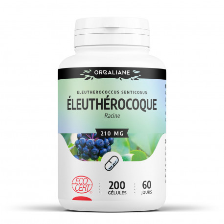 Eleuthérocoque bio - 200 gélules à 250 mg