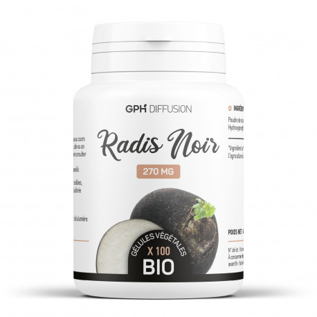 Radis Noir Bio - 270mg - 200 gélules végétales