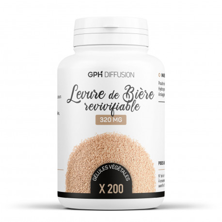 Levure de Bière Bio - 320mg - 200 gélules végétales