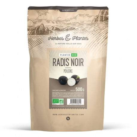 Radis Noir Bio en poudre - 500 gr