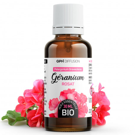 Huile Essentielle de Geranium Rosat Bio 30ml
