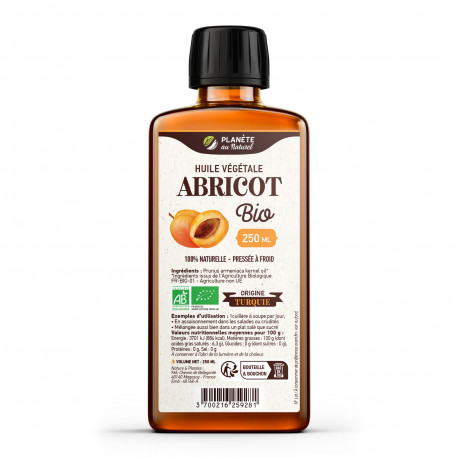 Huile de Noyau d'Abricot Biologique - 250ml - Cosmos Organic - Planète au Naturel