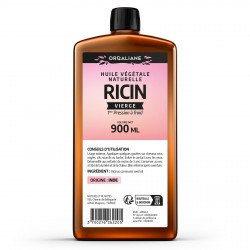 Huile de Ricin 900ml, Pure et Naturelle - Barbe, Cheveux, Cils, Ongles, Peau