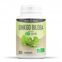 Ginkgo Biloba Bio - 400 mg - 200 comprimés - Herbes & Plantes