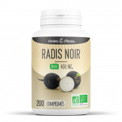 Radis Noir Bio - 400 mg - 200 Comprimés - Herbes & Plantes