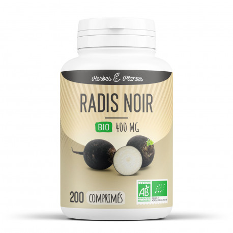 Radis Noir Bio - 400 mg - 200 Comprimés - Herbes & Plantes