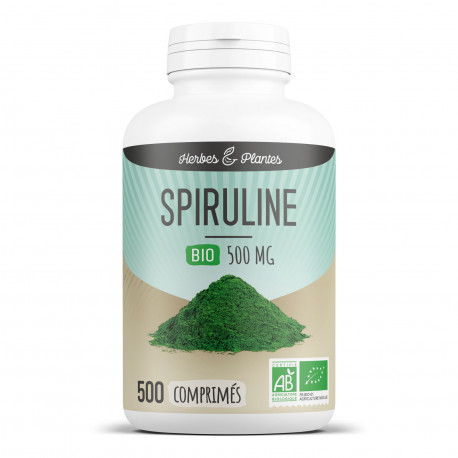 Spiruline Bio -500 mg - 500 comprimés - Herbes & Plantes
