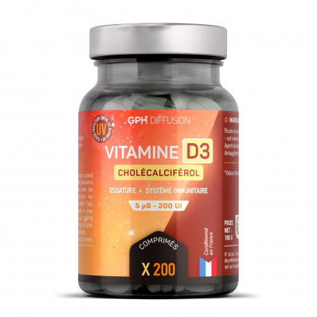 Vitamine D - 5 µg - 200 Comprimés