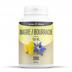 Onagre/Bourrache - 500mg - 200 Capsules - Herbes & Plantes
