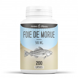Foie de Morue- 400mg - 200 Capsules - Herbes & Plantes