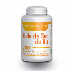 Huile de Son de Riz - 200 capsules dosées à 500mg